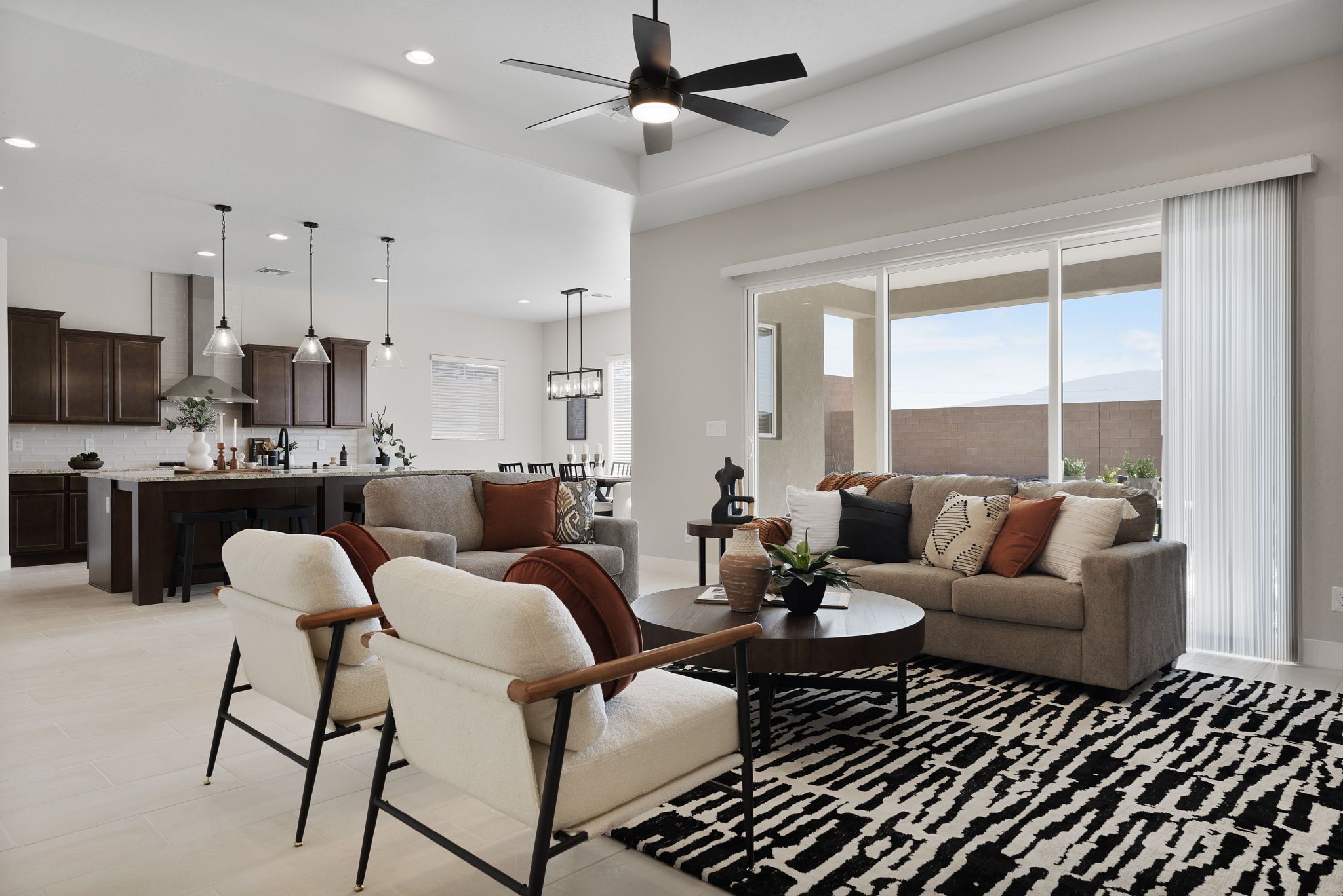 Photo of the living space inside Amreston home